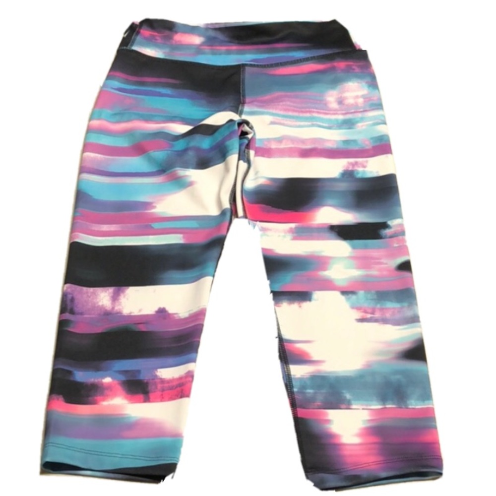 Express EXPcore Multicolored Capri leggings size XS - Picture 3 of 9
